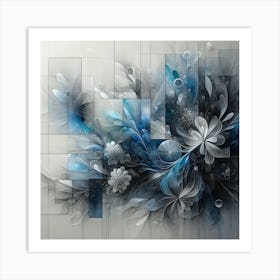 Abstract Flower Painting 4 Art Print