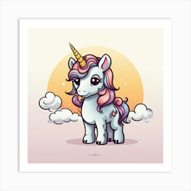 Cute Unicorn 699 Art Print