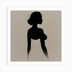 Silhouette Of A Woman 4 Art Print