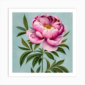 Pink Peony 1 Art Print