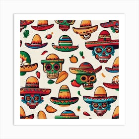 Mexican Skulls 4 Art Print