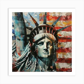 Statue of Liberty NY Usa Oil Painting Illustration 1720004186 2 Art Print