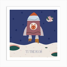 to the moon Art Print