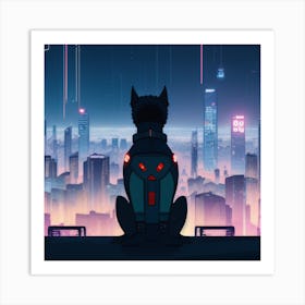 Futuristic Dog Art Print