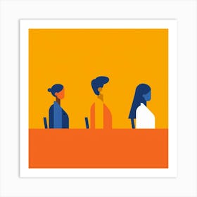 Portrait Of A Group Of People Art Print