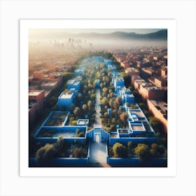 Blue City In Morocco Art Print