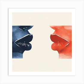 Kissing Lips Art Print