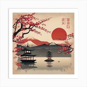 Japanese Landscape 1 Art Print