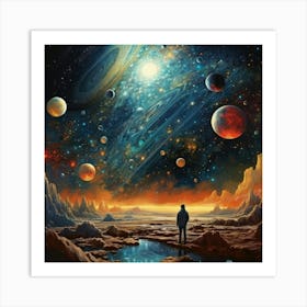 Space Landscape Art Print