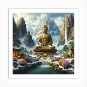 Amitabha Buddha by Hot Springs Art Print