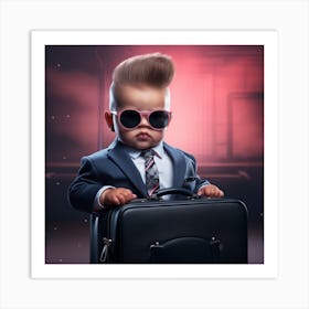 Baby In A Suit Art Print