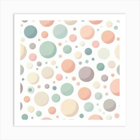 Pastel Polka Dots Art Print