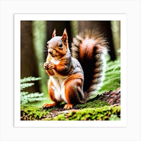 Squirrel In The Forest 135 Art Print