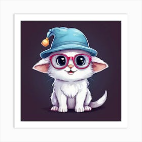 Cat In A Hat Art Print