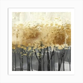 Golden Trees Canvas Print Art Print