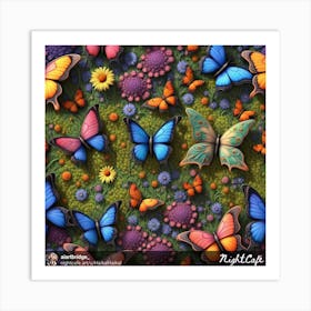 Butterfly Garden Art Print