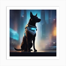 Futuristic Dog Art Print