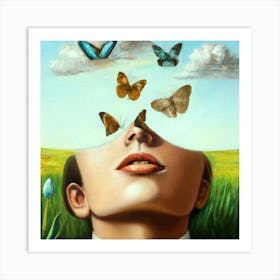 Butterfly In The Sky Art Print