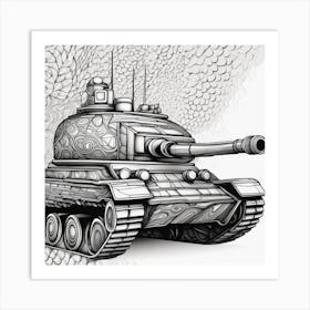 Tiger Tank Art Print