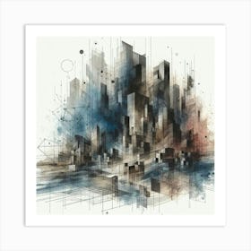 Abstract Cityscape 12 Art Print