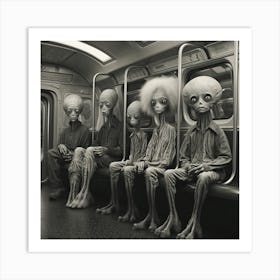 Alien Subway 6 1 Art Print