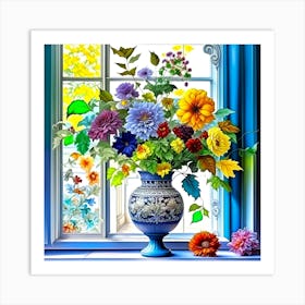 Flowers In A Vase 45 Art Print