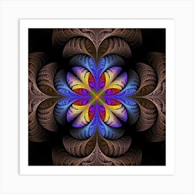 Fractal Flower Fantasy Floral 3 Art Print