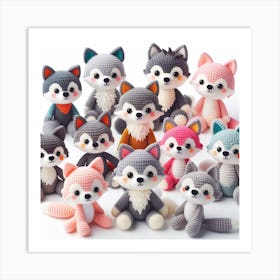 Amigurumi, Wolf 3 Art Print