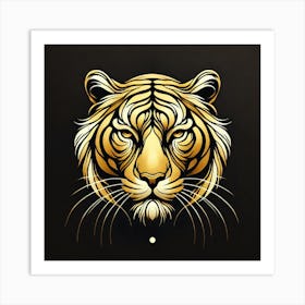 Gold Tiger Canvas Art Art Print