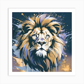 Lion Painting 3 Art Print