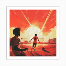 A Football Game Lofi Illustration 1718670653 2 Art Print