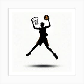 Bitcoin Basketball Player 1 Art Print