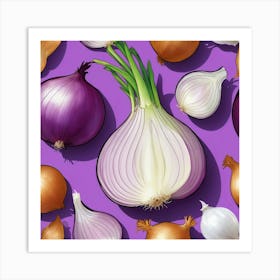Onion green Art Print