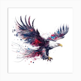 Portrait Of A Majestic Eagle In Flight Art Print