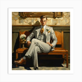 Man In A Suit 7 Art Print