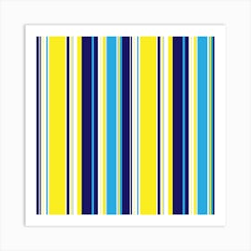 Awning stripe in nautical colors Art Print