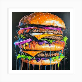 Burger Art Art Print