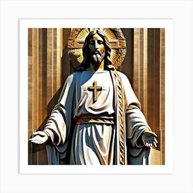 Statue Of Jesus 3 Art Print