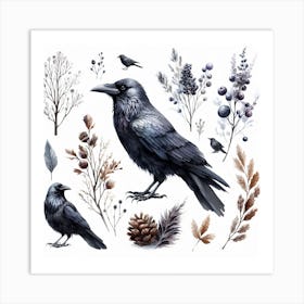 Ravens 3 Art Print