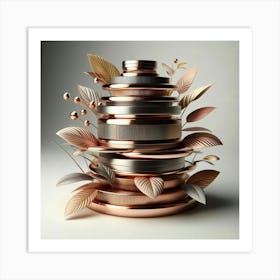 Stacked Copper Plates Art Print