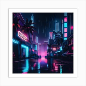 Neon City Art Print