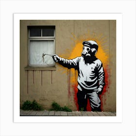 Graffiti By Banksy Art Print