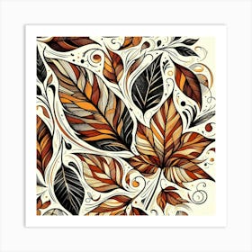 Autumn leaves swirling 2 Art Print