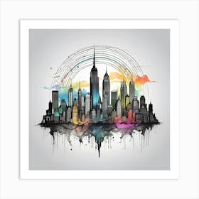 New York City Skyline Canvas Art 1 Art Print