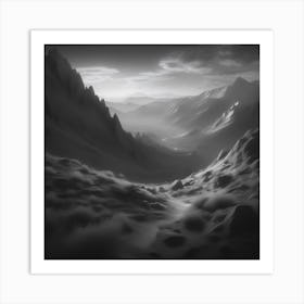 Black And White Landscape Art Print