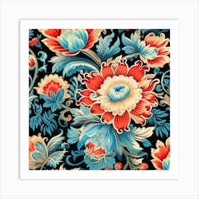 Russian Floral Pattern Art Print