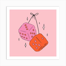 Heart Dice Art Print