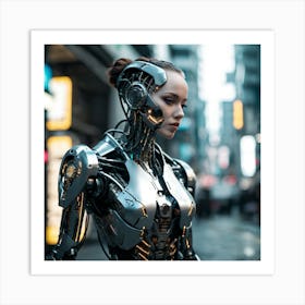 Futuristic Woman Art Print