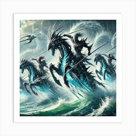 Cascade Sovereignty Tempest Riders Swift Maneuvers Art Print