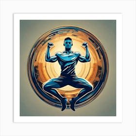 Firefly Dynamic Fitness Logo Showcasing Strength And Balance 92174 Art Print